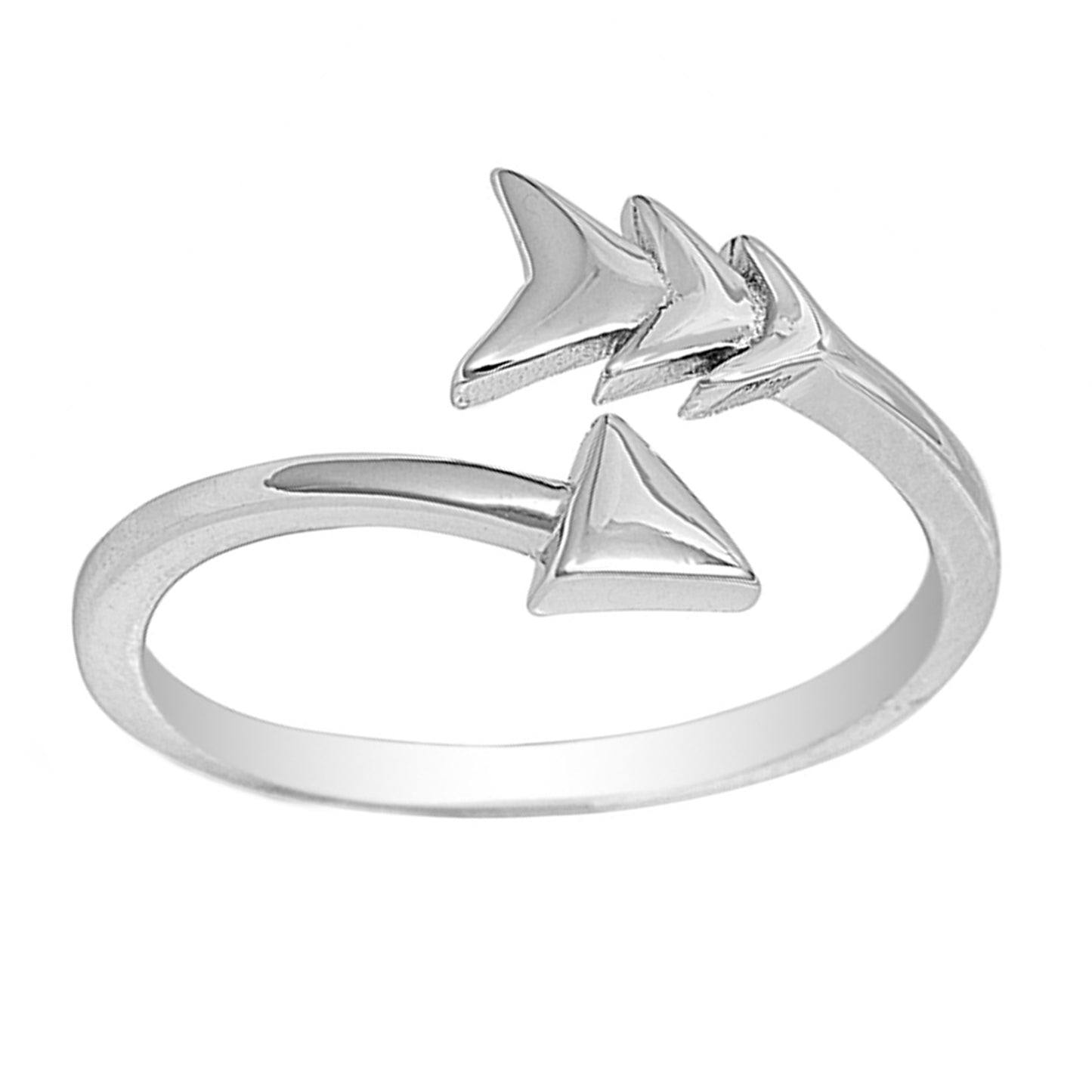 Arrow Hugger Ring Minimalist Jewelry in Sterling Silver