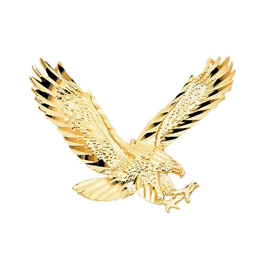 Bald Eagle Pendant in 14k Yellow Gold