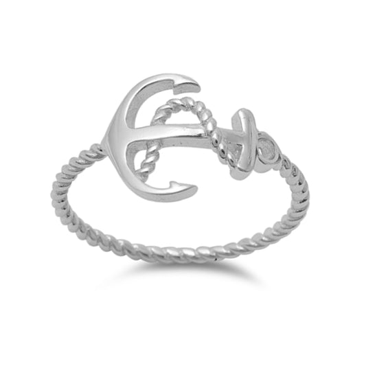 Anchor of Faith Ring in Sterling Silver