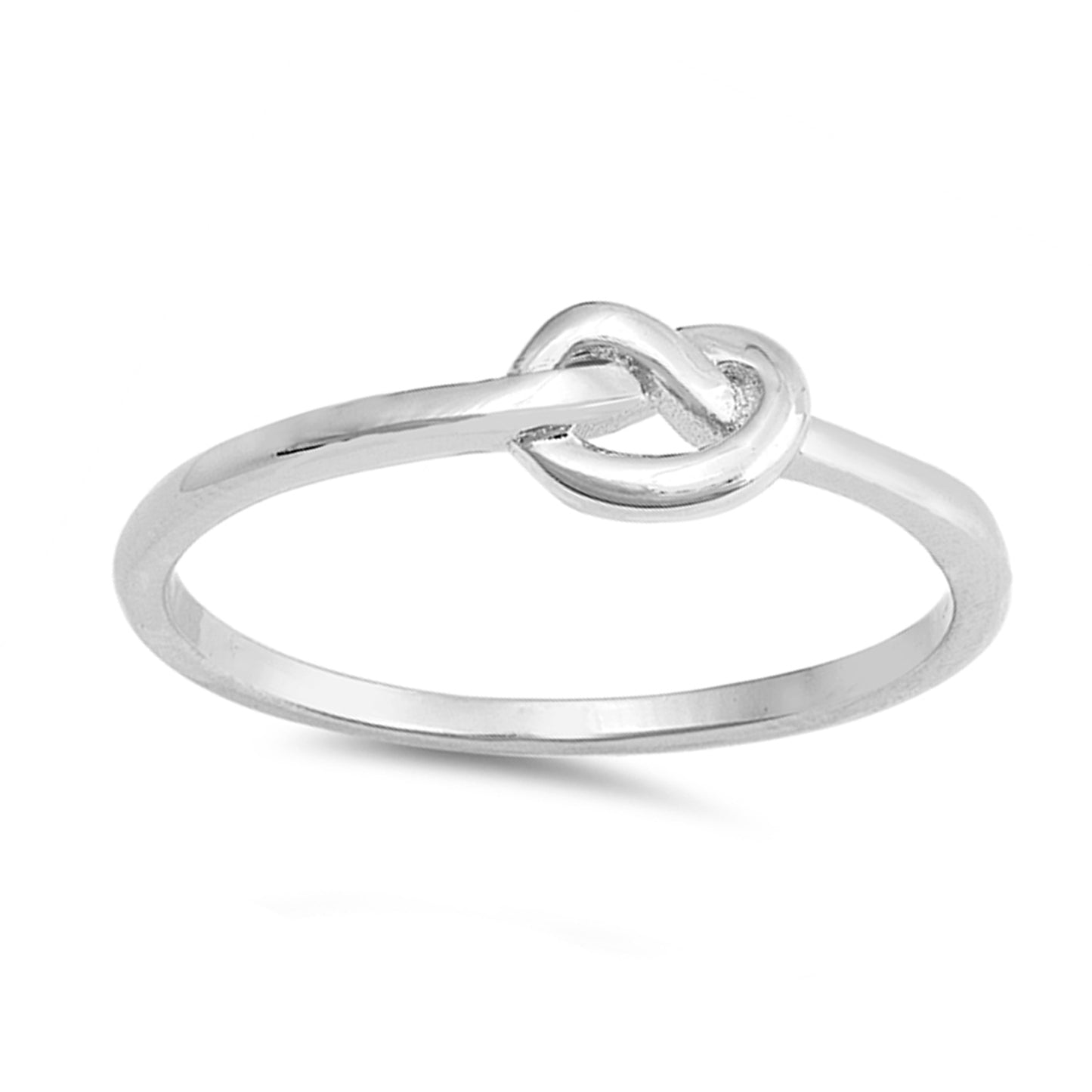 Heart Knot Stackable Ring Minimalist Jewelry in Sterling Silver